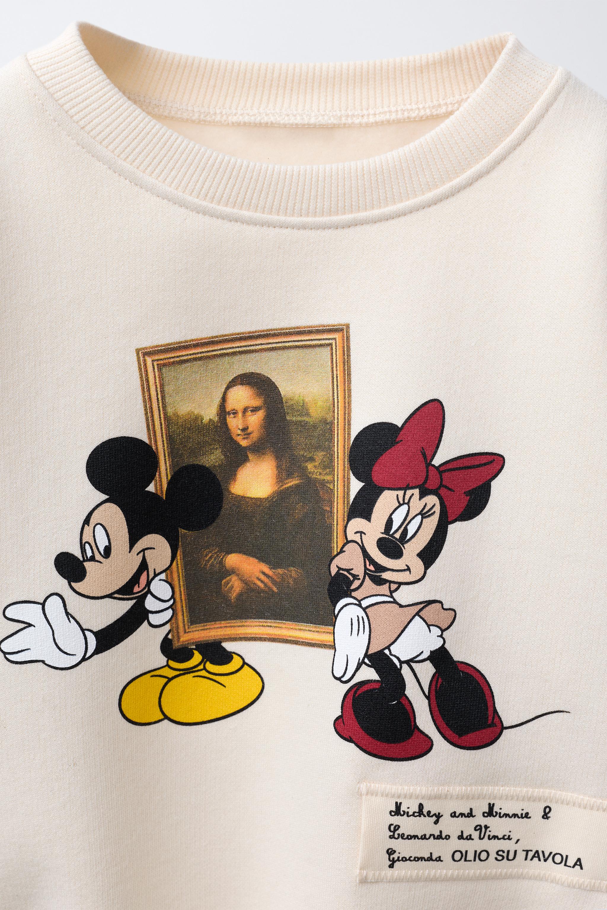 MICKEY AND MINNIE MOUSE MONA LISA PRINT SWEATSHIRT © DISNEY